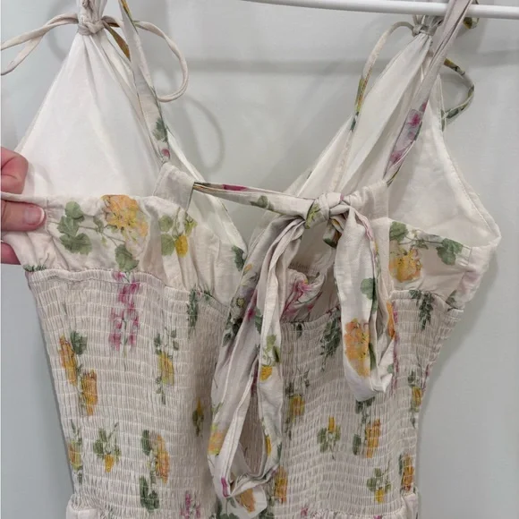 Petal and Pup Reverie Smocked Maxi Dress in Purple Ditzy Floral Size Medium - Picture 9 of 12